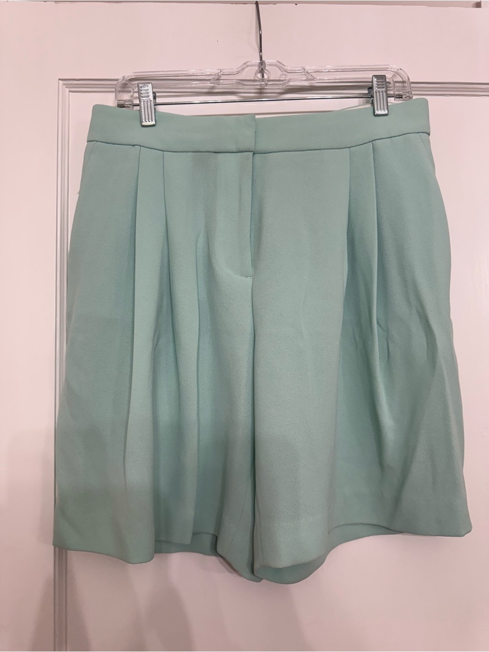J.Crew Pleated Trouser Shorts Mint Sage Green Size 8